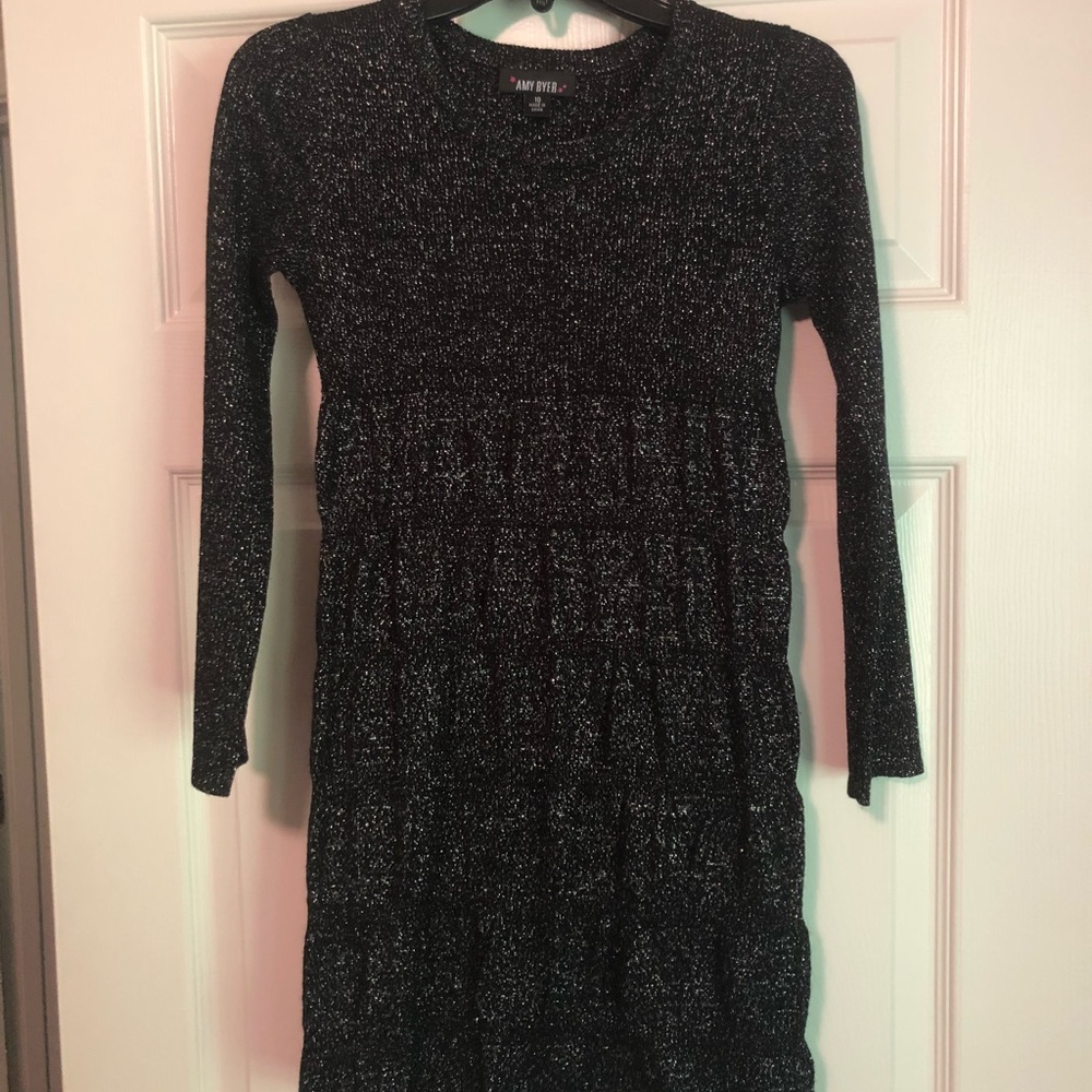 Size 10 Girls gently used black/silver fancy dress